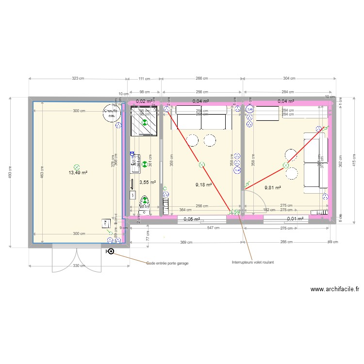 LEROUX - PLAN ELECTRIQUE 25.04.22 - LA BAULE MAISON JARDIN - PLAN FINAL 1. Plan de 0 pièce et 0 m2