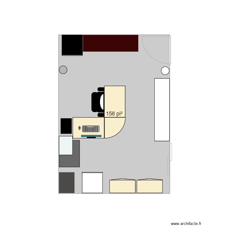 Bureau 1B. Plan de 0 pièce et 0 m2