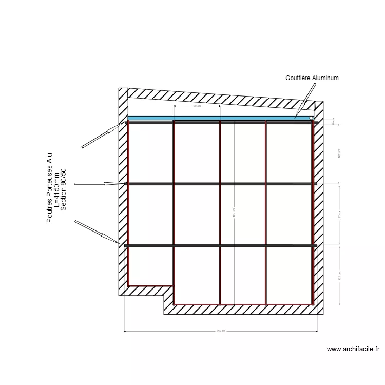 Pergola. Plan de 
