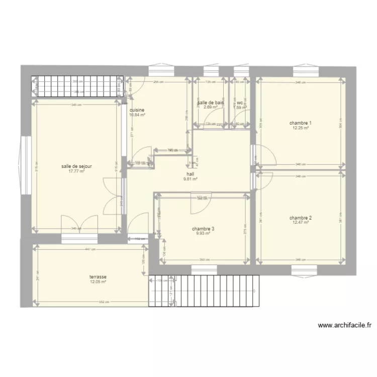 NOIRIE. Plan de 