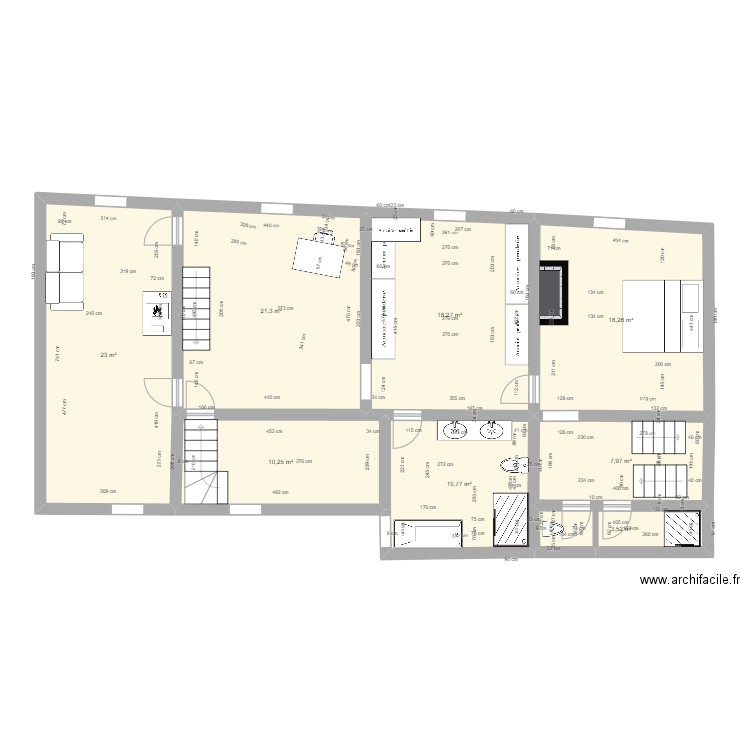 Maison 1er étage PLB. Plan de 0 pièce et 0 m2