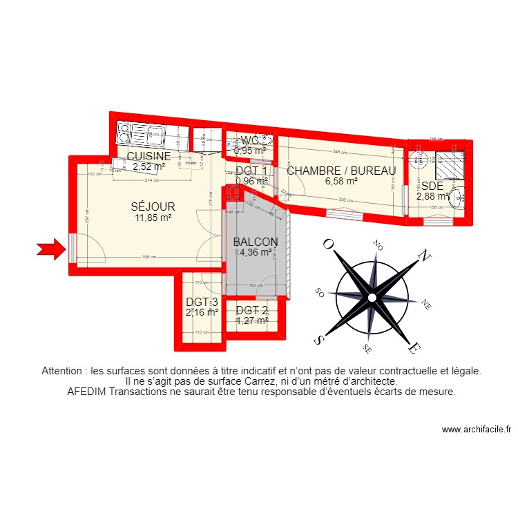 BI15414 -. Plan de 12 pièces et 43 m2