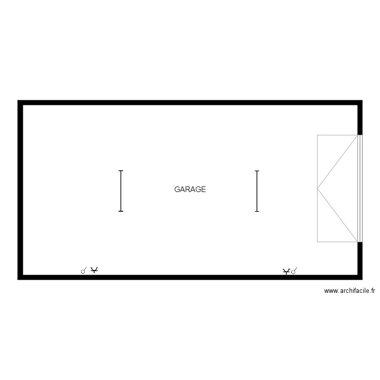 GARAGE. Plan de 1 pièce et 140 m2