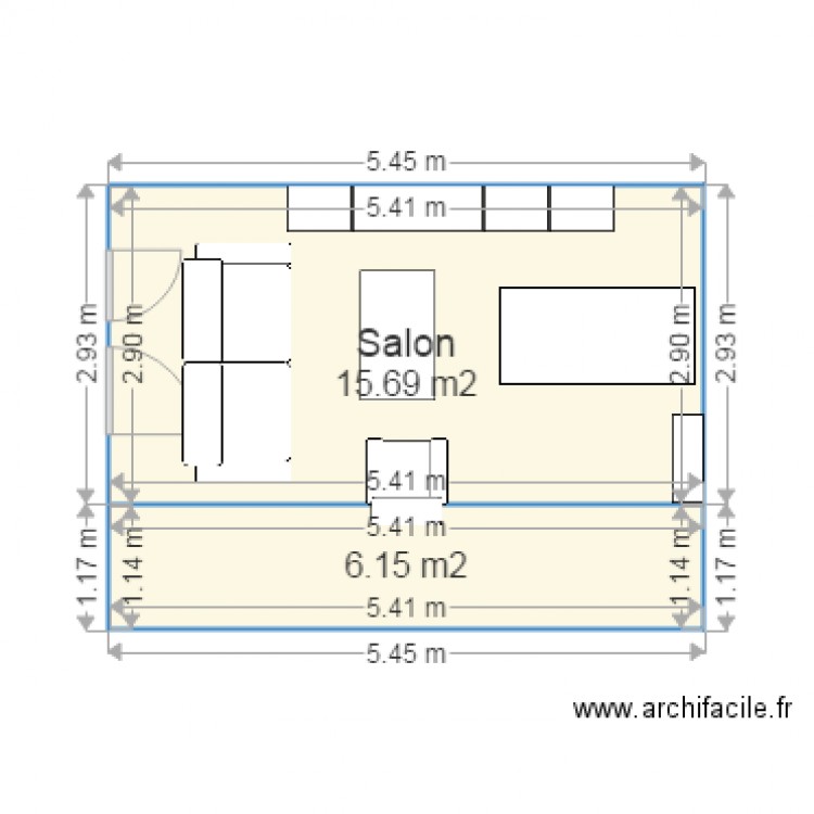 Salon. Plan de 0 pièce et 0 m2