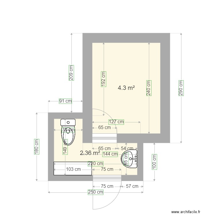 Hammam. Plan de 0 pièce et 0 m2