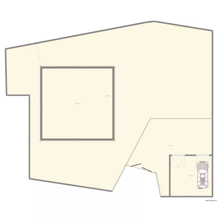 maison garage en limite. Plan de 