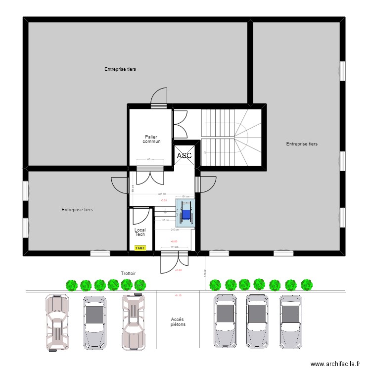 UTIF projet. Plan de 7 pièces et 180 m2