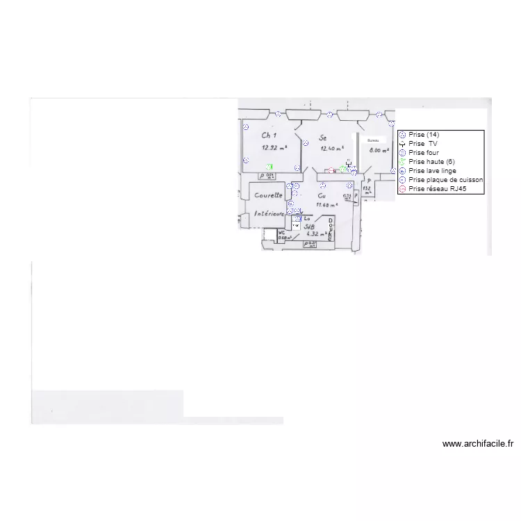 électricité apt 2 Piccioni 2e G. Plan de électricité apt 2 Piccioni 2e G. Plan de