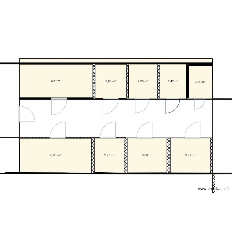 DAVI. Plan de 10 pièces et 37 m2