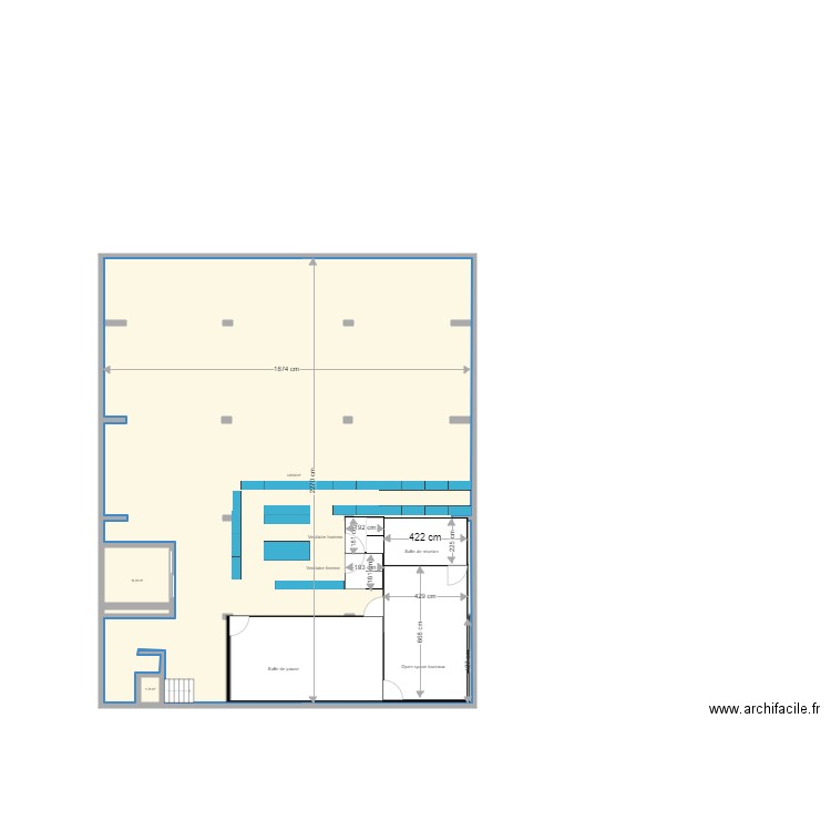 Dernier étage apres modif bureau . Plan de 0 pièce et 0 m2