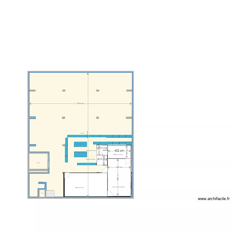 Dernier &eacute;tage apres modif bureau . Plan de 