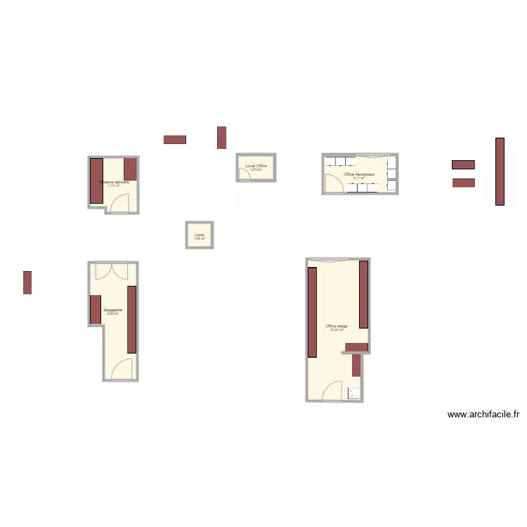Office &eacute;tage. Plan de 