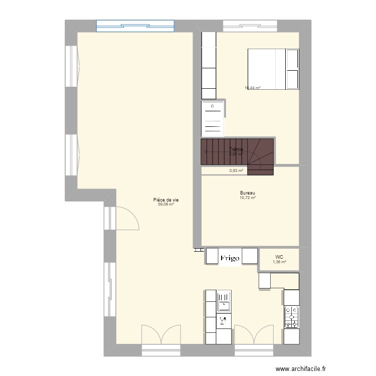 La Neuville MGA. Plan de 17 pièces et 282 m2