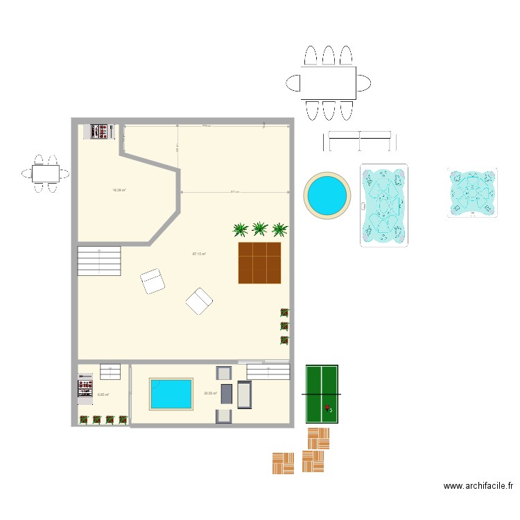 VERANDA TERRASSE. Plan de 0 pièce et 0 m2