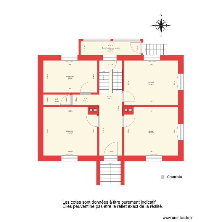 BI 1407 BRAYE Rez de Chaussée. Plan de 0 pièce et 0 m2