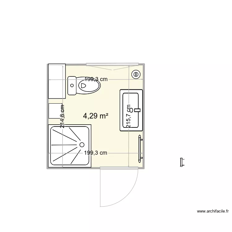 salle de douche revisitée. Plan de salle de douche revisitée. Plan de