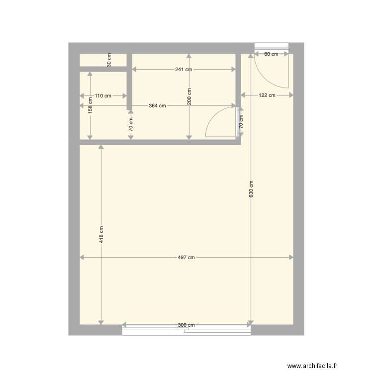 chambre C façade Etage 1 2. Plan de 0 pièce et 0 m2