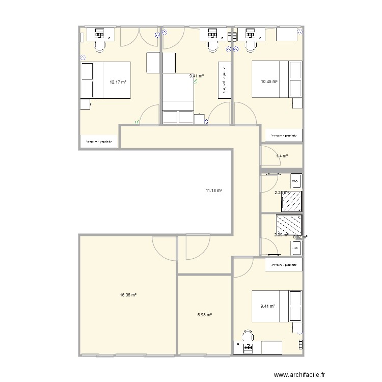 T5 Bourrassol bis ch3. Plan de 0 pièce et 0 m2