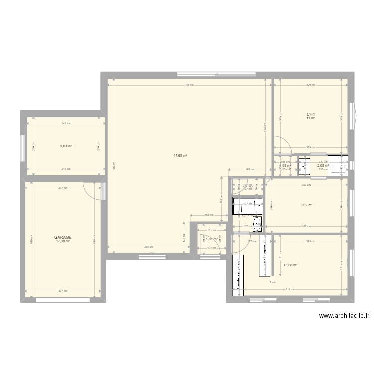 maison teyran lion 2912. Plan de 11 pièces et 116 m2