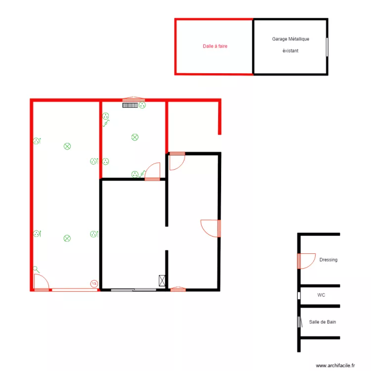 Electricité Garage. Plan de Electricité Garage. Plan de