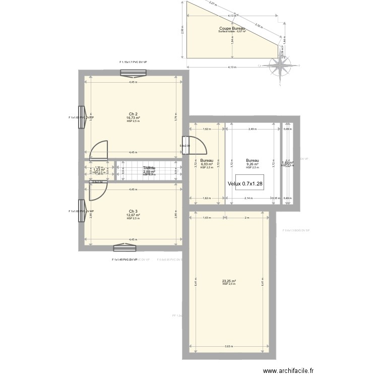 Lucas. Plan de 21 pièces et 220 m2