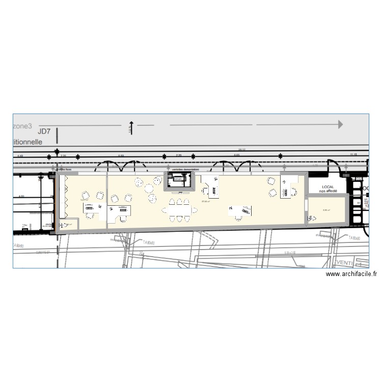 bureau v1. Plan de 0 pièce et 0 m2