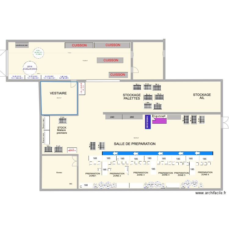 Thala Usine 2023 V2. Plan de 3 pièces et 481 m2