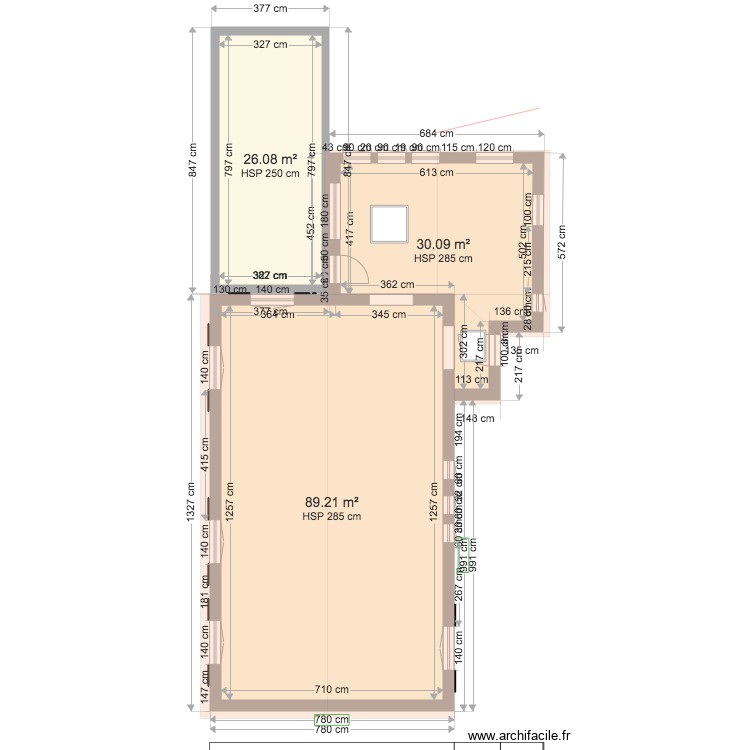 maison extension vide vierge ss meuble av toit. Plan de 0 pièce et 0 m2