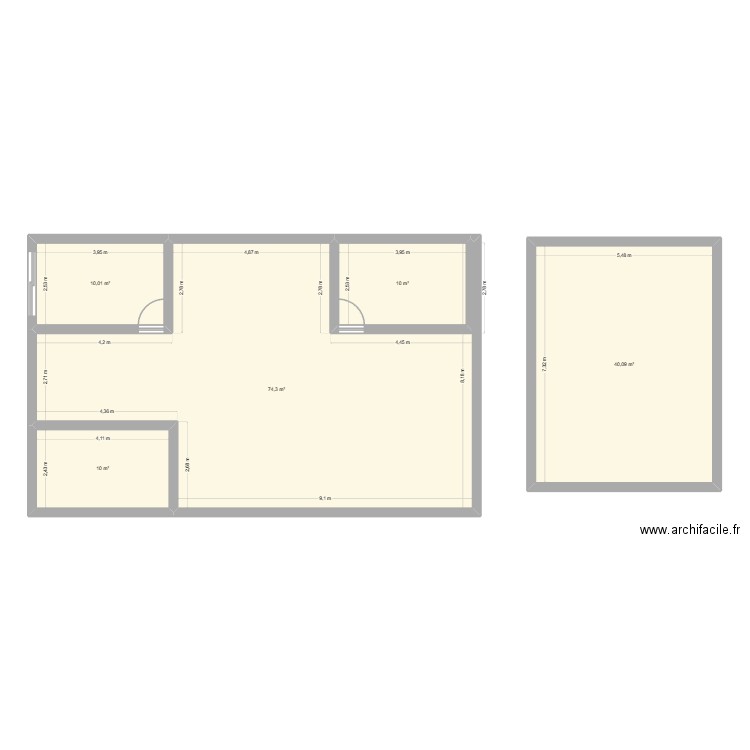 maison. Plan de 5 pièces et 144 m2
