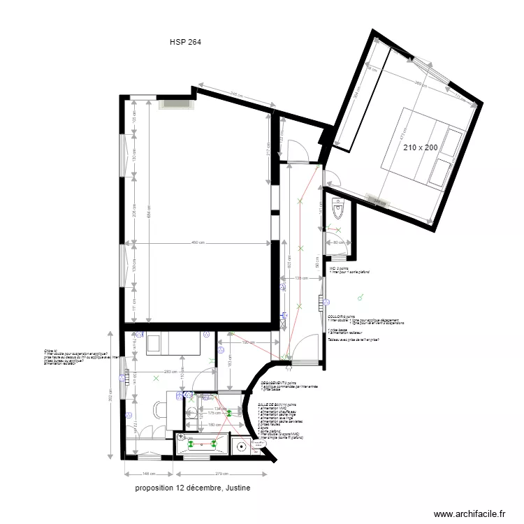 projet Justine 13 d&eacute;cembre . Plan de 