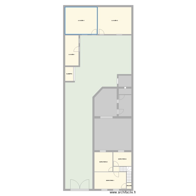 RIBAFORADA P1. Plan de 15 pièces et 295 m2