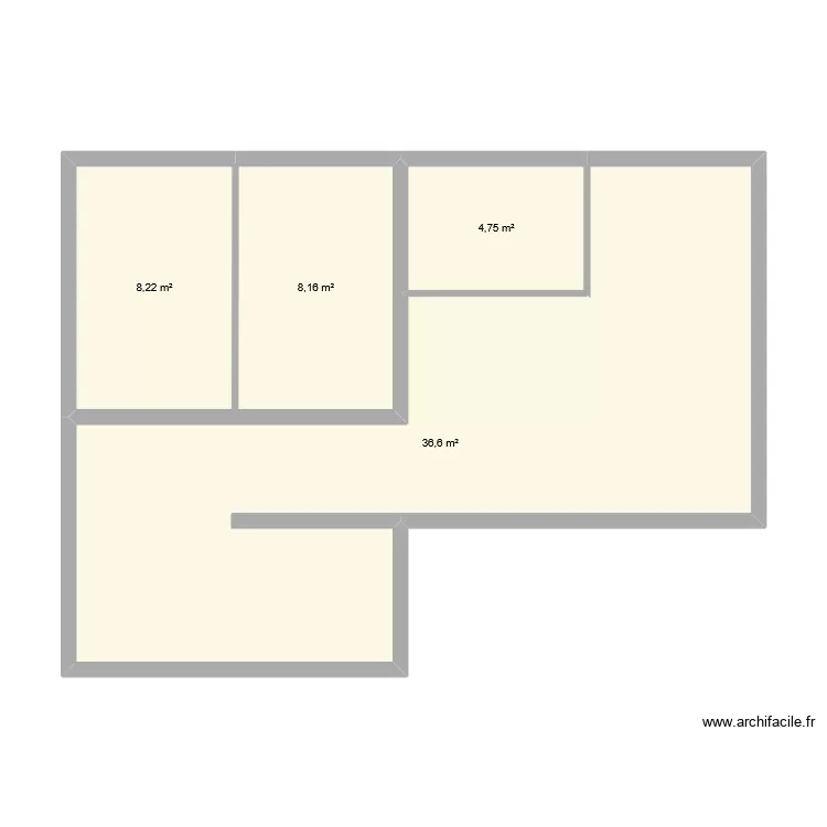 prjet. Plan de 4  et 58 m²