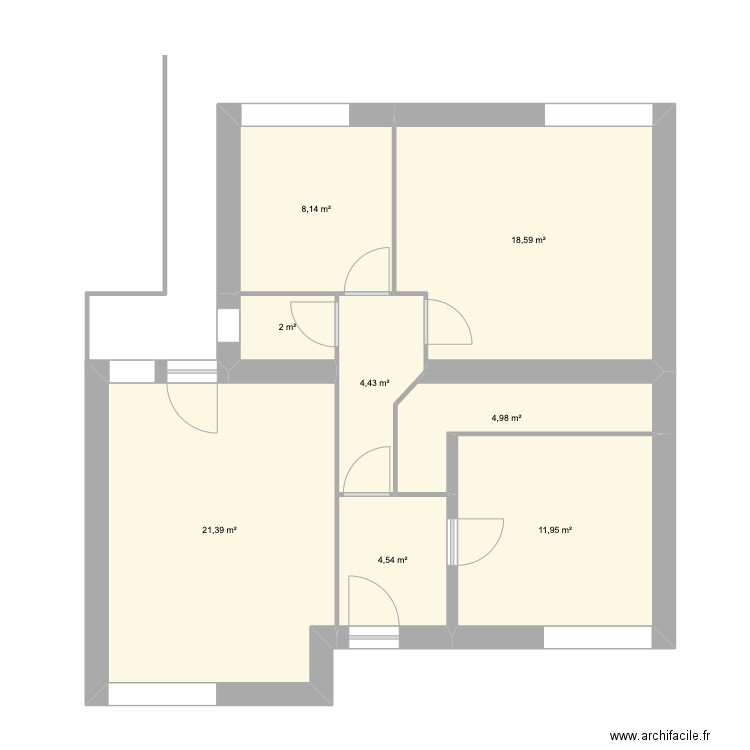 MAISON CHATEAUVERT. Plan de 8 pièces et 76 m2