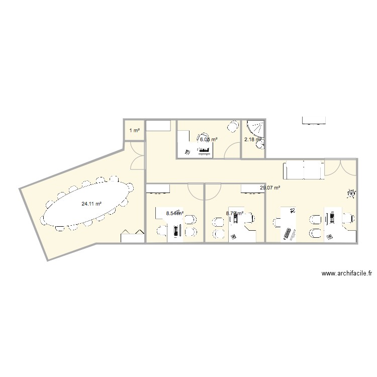 bureau montevrain 2. Plan de 0 pièce et 0 m2