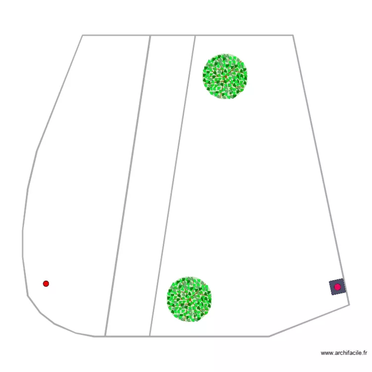 Place de eau vive. Plan de 
