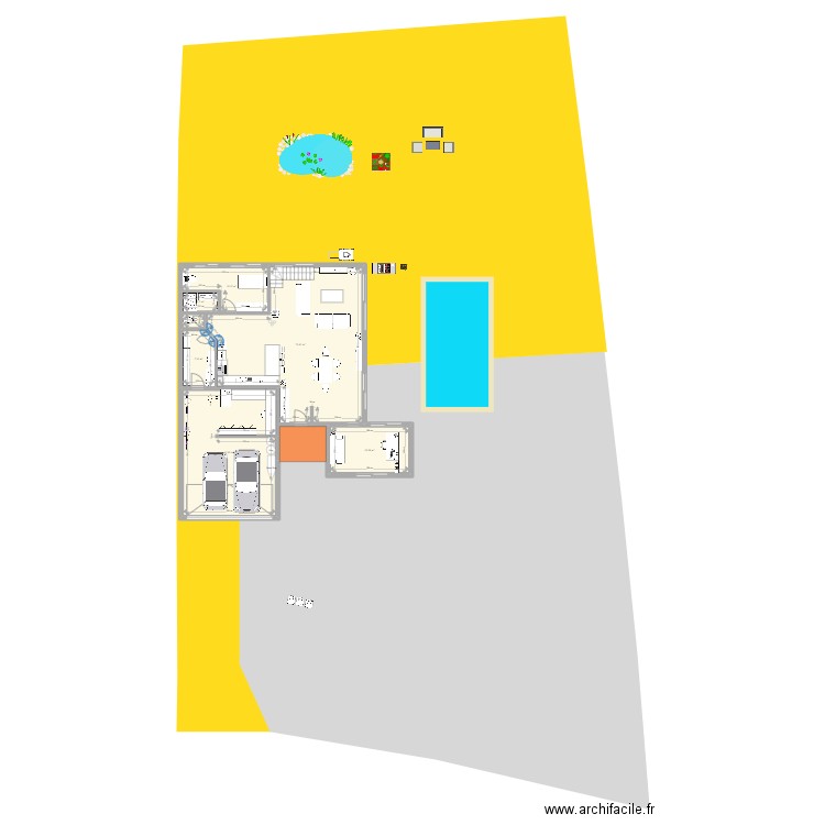 test L. Plan de 7 pièces et 159 m2