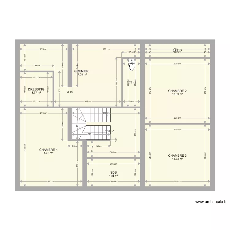 castelly &eacute;tage origine. Plan de 