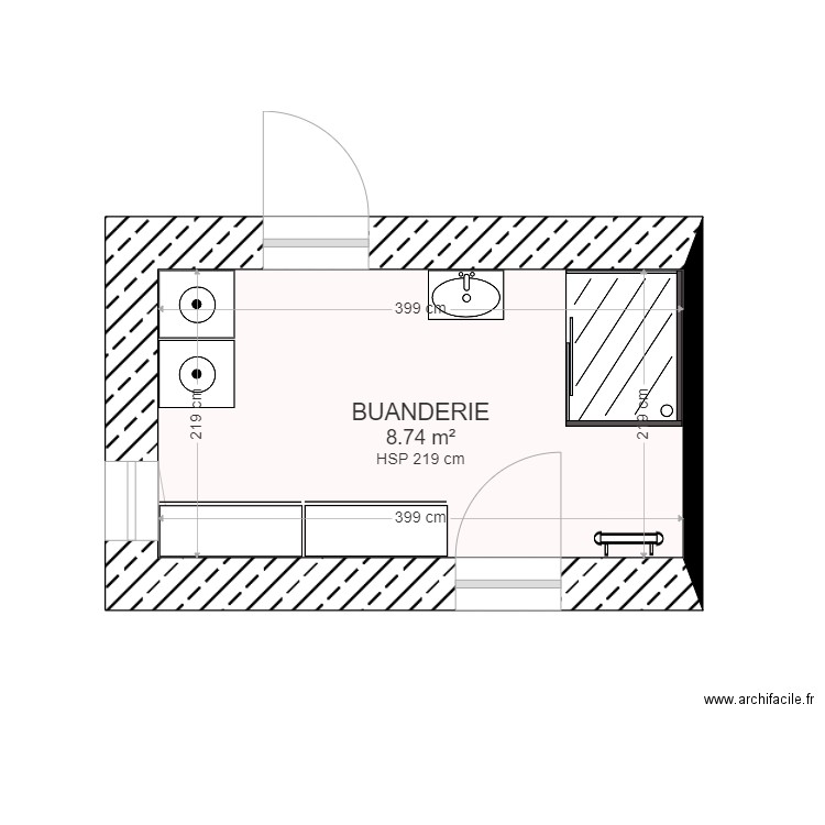 VIOLETTA BUANDERIE APRES. Plan de 0 pièce et 0 m2