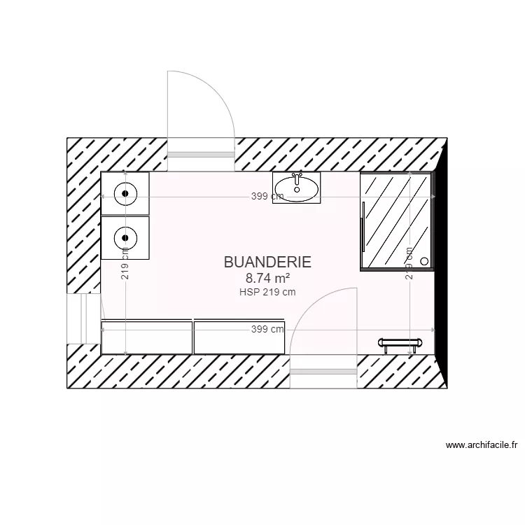VIOLETTA BUANDERIE APRES. Plan de 