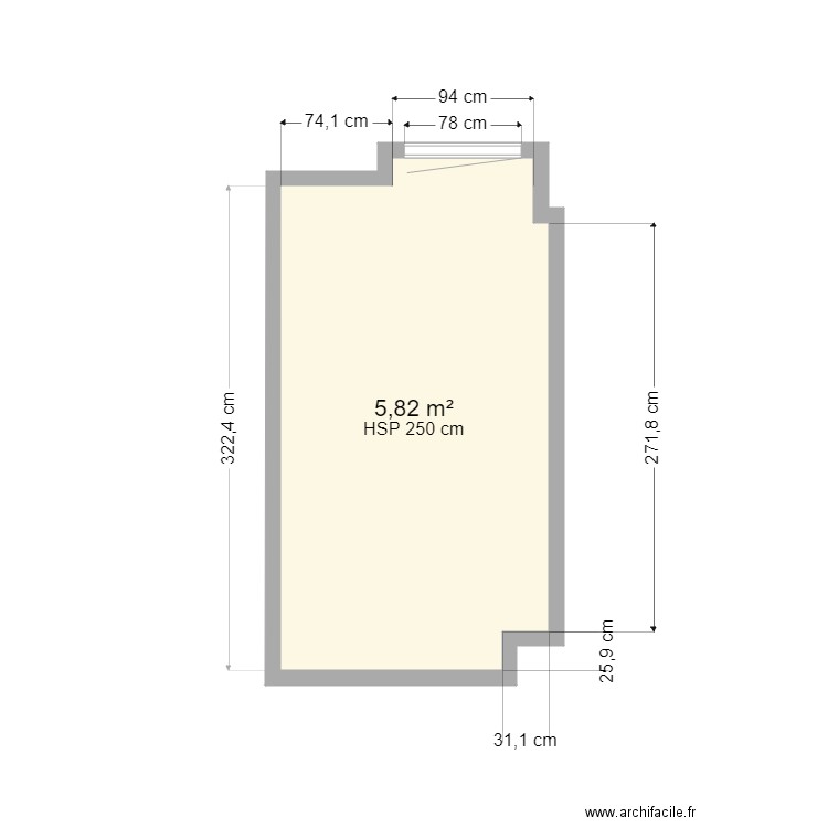 LouiseMICHELSDB1er01. Plan de 1 pièce et 6 m2