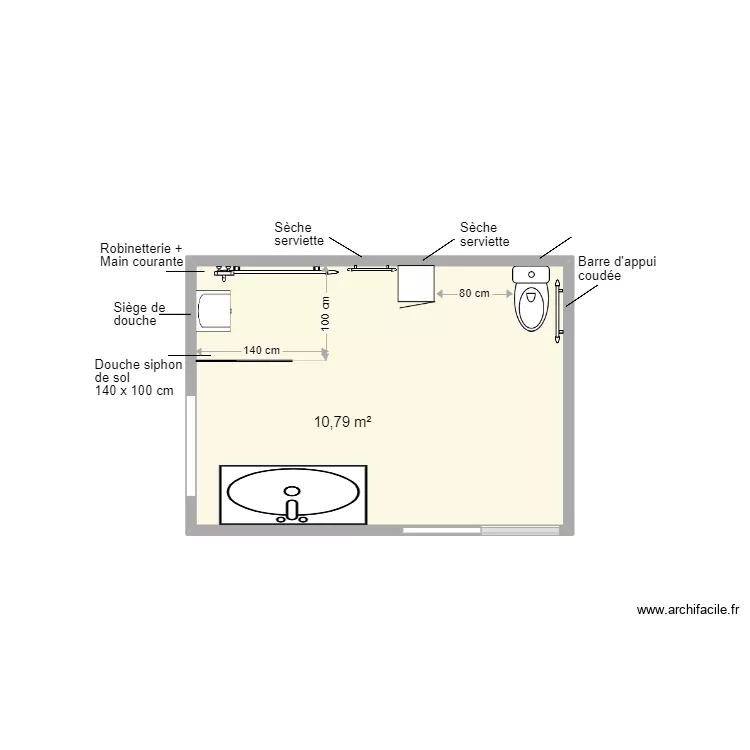 Fortier SDB projet. Plan de 
