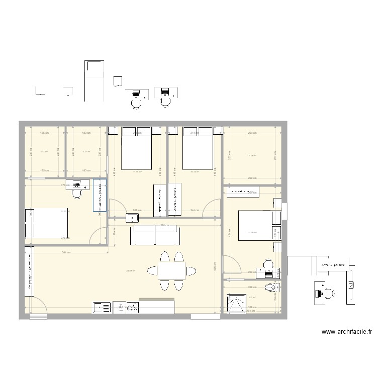 salle 6. Plan de 0 pièce et 0 m2