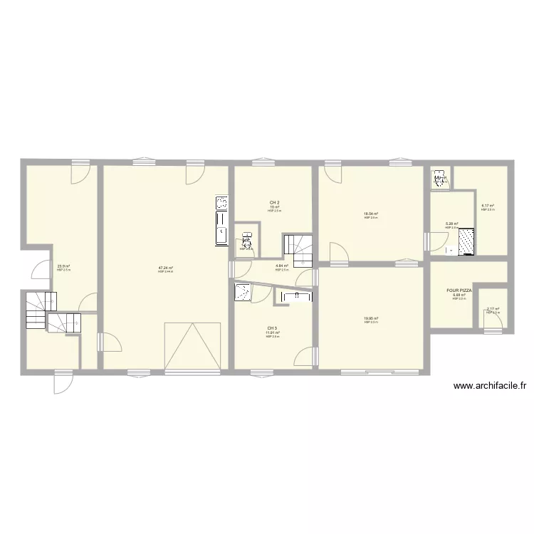 Maison Sigean. Plan de 