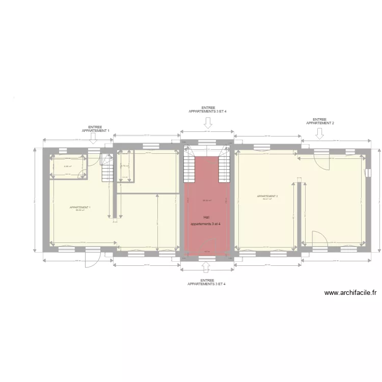 maison yvetot rdc2 ERDF. Plan de 