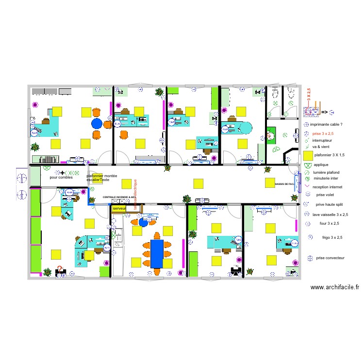 ELECTRICITE 2 MEUBLES 1 ER ETAGE DE 01 novembre 2019. Plan de 0 pièce et 0 m2