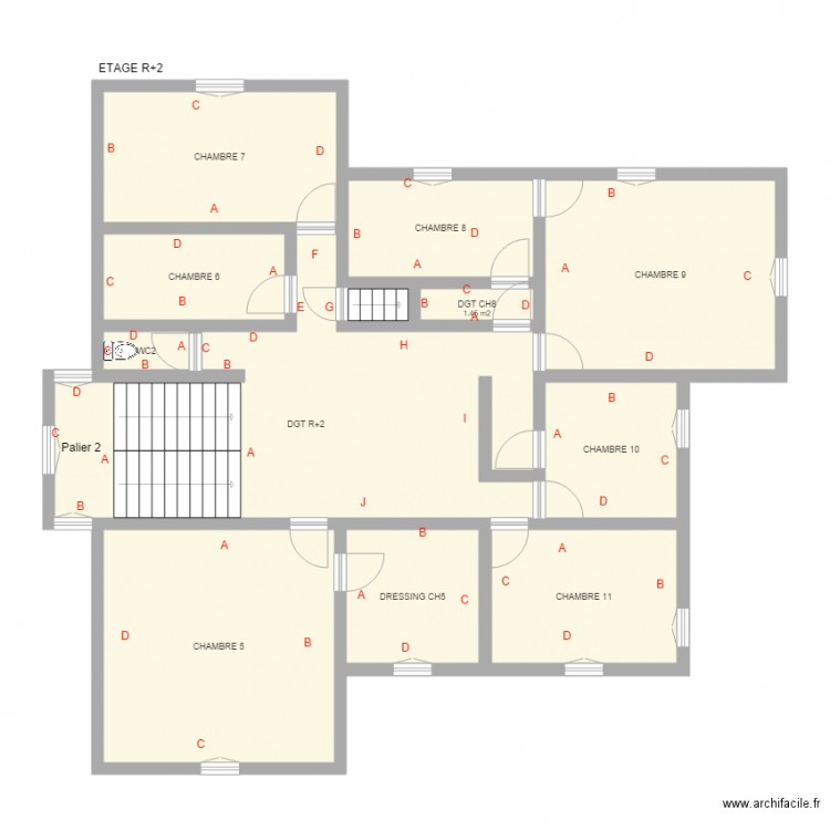LA PERELLE ETAGE R2. Plan de 0 pièce et 0 m2