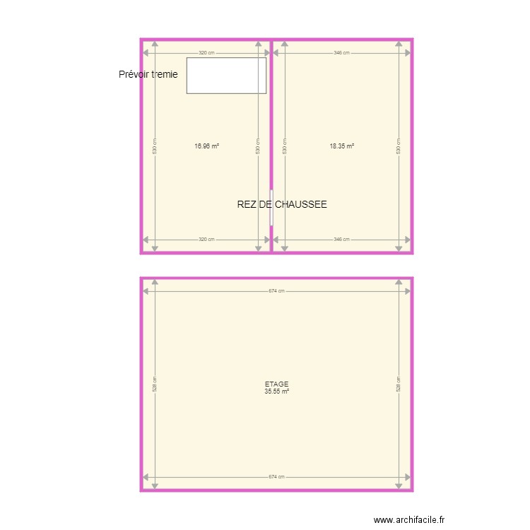 JACQUES. Plan de 3 pièces et 71 m2