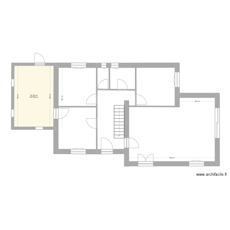 St Jean origine. Plan de 1 pièce et 15 m2