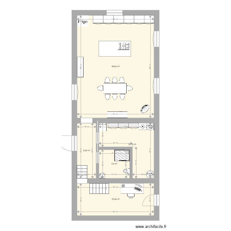 Maison Rhu. Plan de 5 pièces et 87 m2