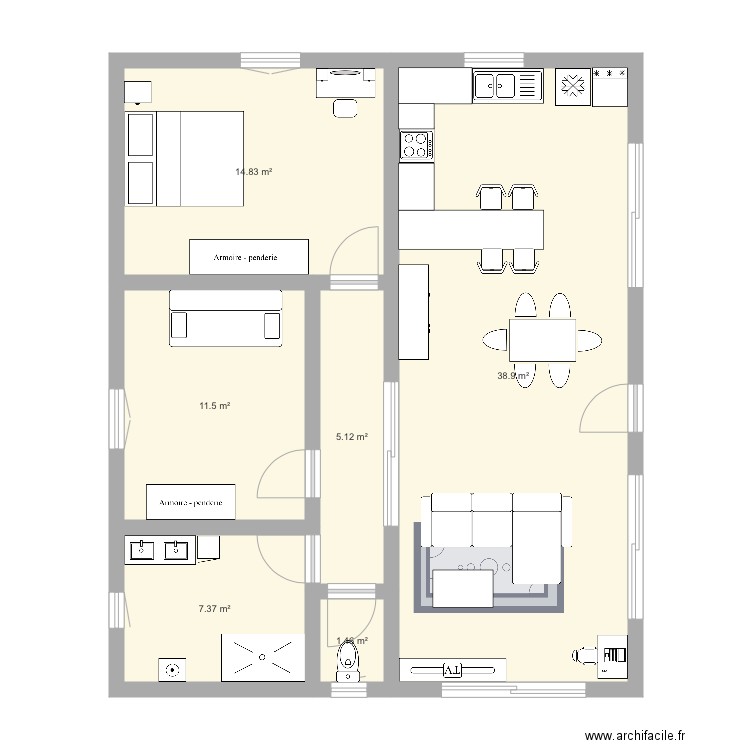 Plan Maison Rdc 80m2 | Ventana Blog